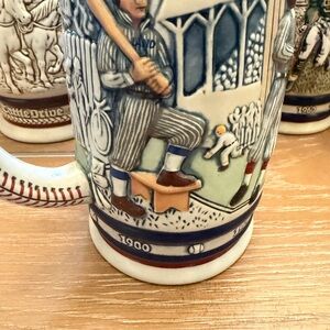 Vintage Style Baseball Ceramic Stein with Batter Motif